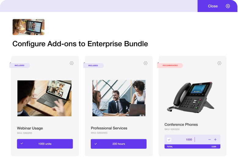 Add upsells